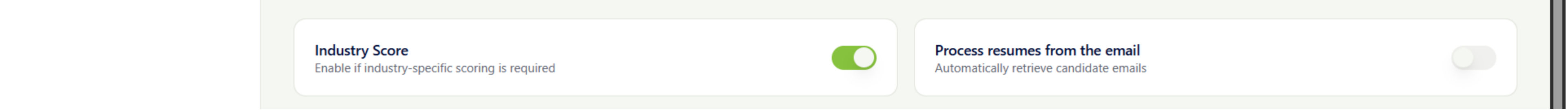 Enable the Industry Score Option